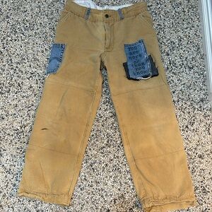 Upcycled pants. “You are more ok than you know”